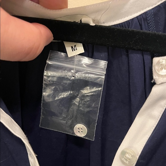 STAUD Demi Tiered Dress - size Medium- brand new with tags - Navy and white - Picture 8 of 10